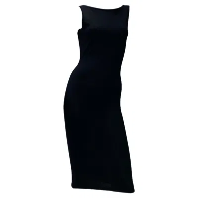 Pre-owned Tom Ford 1998 Ad Campaign Vintage  For Gucci Bodycon Black Knit Dress Size 40