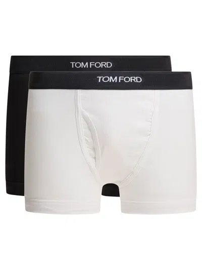 Tom Ford 2-pack Boxer With Logo In White