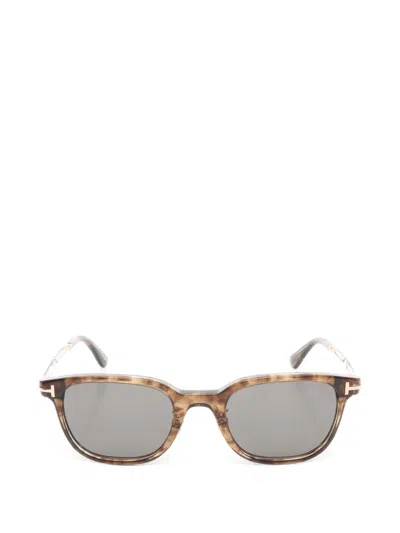 Pre-owned Tom Ford 2020s Square Sunglasses In Brown