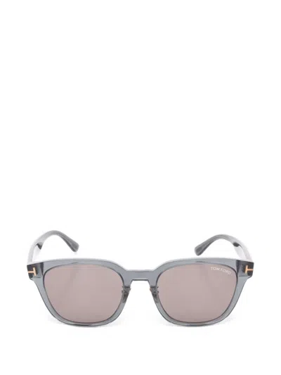 Pre-owned Tom Ford 2020s Square-frame Sunglasses In Blue