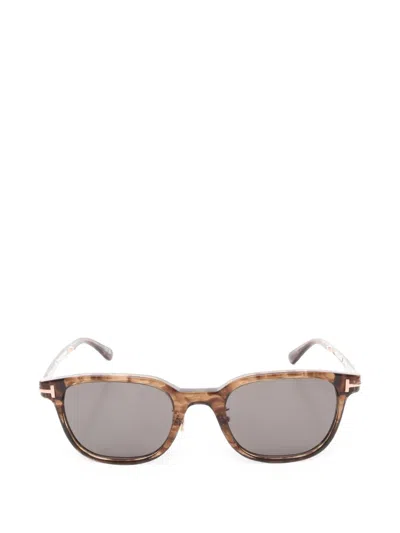 Pre-owned Tom Ford 2020s Square-frame Sunglasses In Brown