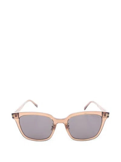 Pre-owned Tom Ford 2020s Square-frame Sunglasses In Neutrals
