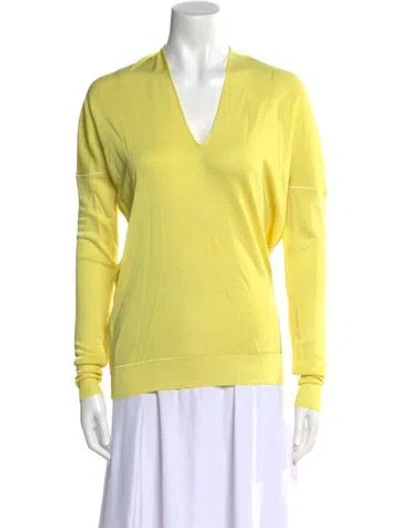 Pre-owned Tom Ford 2022 V-neck Sweatshirt In Yellow