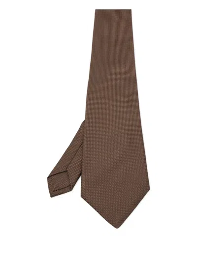 Pre-owned Tom Ford 2024 Silk Tie In Brown