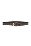 Tom Ford 23mm Angled Buckle Belt In Chocolate