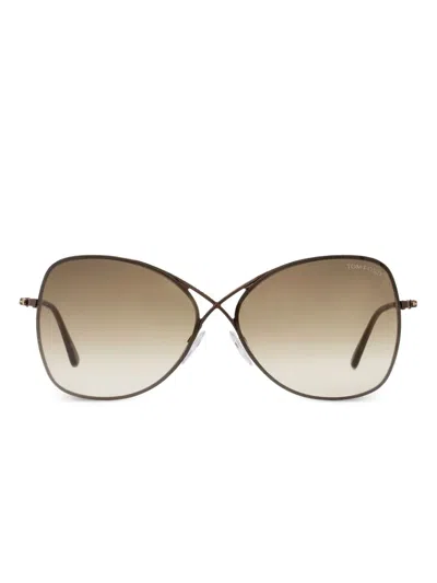 Tom Ford 250 Colette Sunglasses In Brown