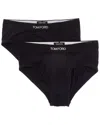Tom Ford Two-pack Stretch Cotton And Modal-blend Briefs In Black