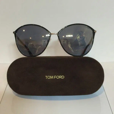 Pre-owned Tom Ford 320 28c Black Gold/smoke Mirror Sunglasses 59mm