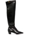 Tom Ford 40mm Knee-length Leather Boots In Schwarz