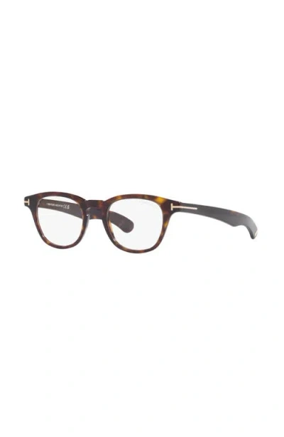 Tom Ford 47mm Round Optical Glasses In Black
