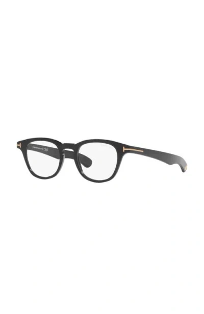 Tom Ford 47mm Round Optical Glasses In Black