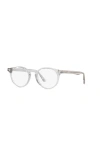 Tom Ford 48mm Round Optical Glasses In Metallic