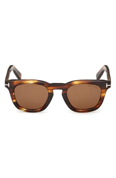 Tom Ford 48mm Square Sunglasses In Brown