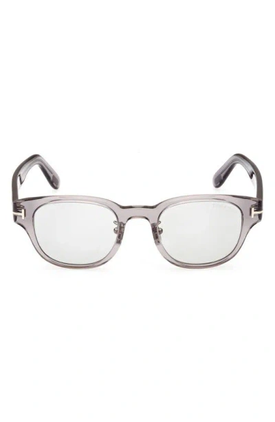Tom Ford 48mm Square Sunglasses In Grey / Smoke