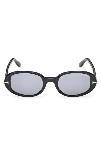 TOM FORD TOM FORD 49MM SMALL IGGY OVAL SUNGLASSES