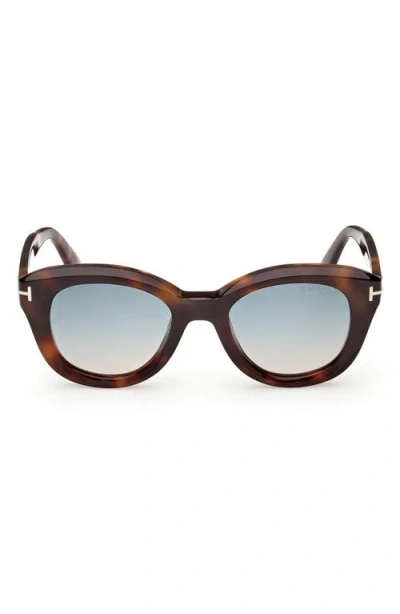 Tom Ford 49mm Small Round Sunglasses In Pink