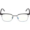 Tom Ford 49mm Small Square Blue Light Blocking Reading Glasses In Black/other