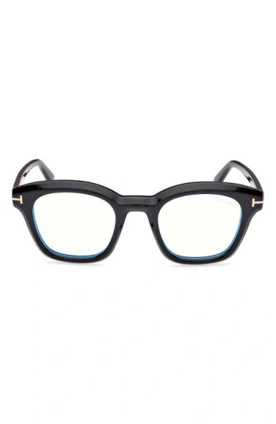 Tom Ford 49mm Square Blue Light Blocking Optical Glasses