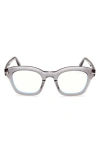 Tom Ford 49mm Square Blue Light Blocking Optical Glasses