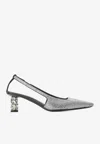 Tom Ford 50 Crystal Embroidered Slingback Pumps In Crystal