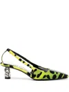 Tom Ford Embellished Velvet Slingback Pumps In Grün