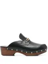 Tom Ford 50mm Logo-plaque Mules In Black