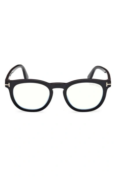 Tom Ford 50mm Small Round Blue Light Blocking Glasses