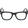 Tom Ford 50mm Square Blue Light Blocking Optical Glasses