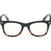 Tom Ford 50mm Square Blue Light Blocking Optical Glasses