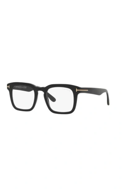 Tom Ford 50mm Square Optical Glasses In Black