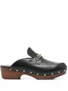Tom Ford 50mm Logo-plaque Mules In Black