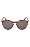 Tom Ford 51mm Gradient Round Sunglasses In Blonde Havana