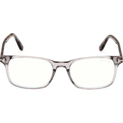 Tom Ford 51mm Square Blue Light Blocking Reading Glasses In Grey/other