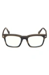 Tom Ford 51mm Square Optical Glasses In Gray