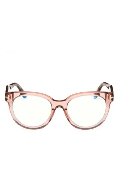 TOM FORD TOM FORD 52MM BUTTERFLY BLUE LIGHT BLOCKING GLASSES