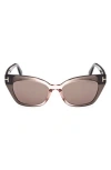 Tom Ford Juliette Acetate Cat-eye Sunglasses In Grey/roviex