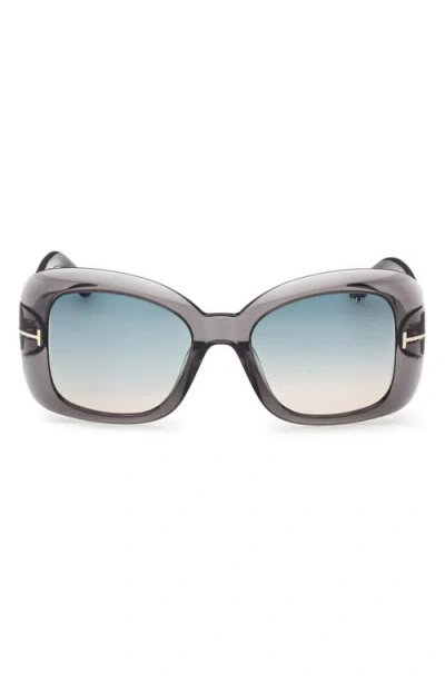 TOM FORD TOM FORD 52MM GRADIENT SQUARE SUNGLASSES