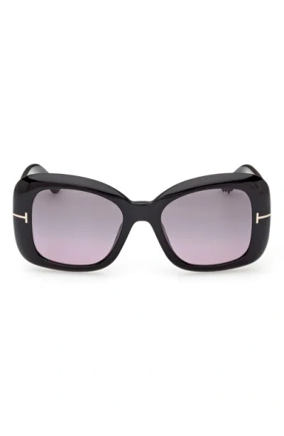 Tom Ford 52mm Gradient Square Sunglasses In Yellow