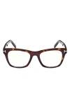 Tom Ford 52mm Square Blue Light Blocking Optical Glasses In Black