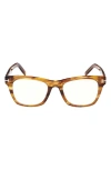 Tom Ford Square-frame Glasses In Striped Brown/honey