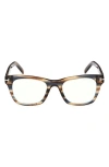 Tom Ford 52mm Square Blue Light Blocking Optical Glasses In Multi