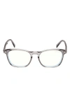 Tom Ford Men's Opticals Grey 49mm Opticals In Grey/t Logo/blue Block
