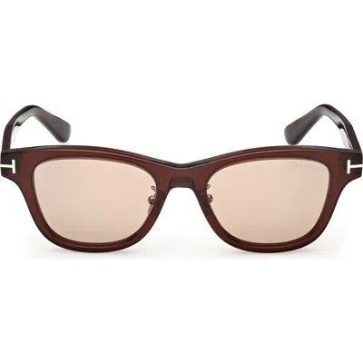 Tom Ford 52mm Square Sunglasses In Burgundy