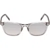 Tom Ford 52mm Square Sunglasses In Grey/smoke Mirror