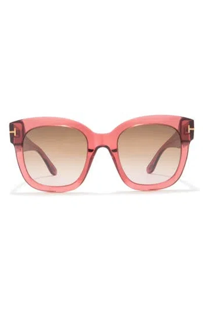 Tom Ford 52mm Square Sunglasses In Pink