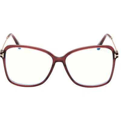 Tom Ford 53mm Butterfly Blue Light Blocking Glasses In Multi