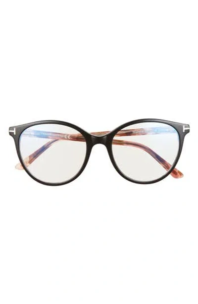 Tom Ford 53mm Cat Eye Blue Light Blocking Glasses In Multi
