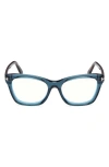 Tom Ford 53mm Cat Eye Blue Light Blocking Optical Glasses