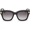 Tom Ford 53mm Gradient Butterfly Sunglasses In Black