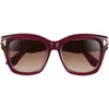Tom Ford 53mm Gradient Butterfly Sunglasses In Brown